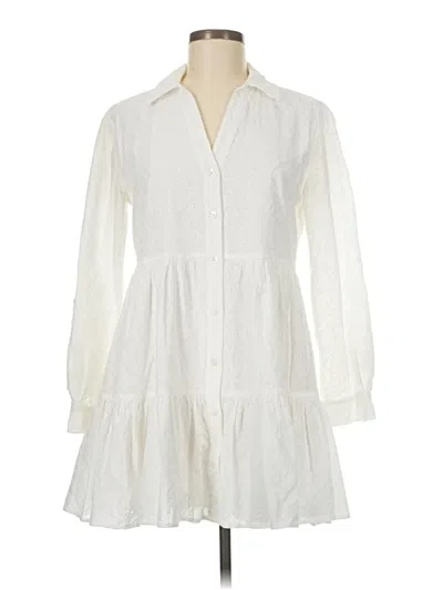 Pre-owned Veronica Beard Casual Dress In White