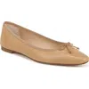 Veronica Beard Catherine Leather Ballet Flat In Natural