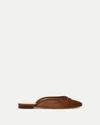 Veronica Beard Catherine Suede Bow Ballerina Mules In Cedar