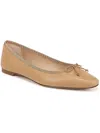 Veronica Beard Catherine Leather Ballet Flat In Beige