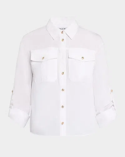 Veronica Beard Catriona Button-front Shirt In White