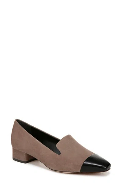 Veronica Beard Cecile Block Heel Loafer In Brown