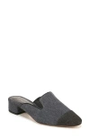 Veronica Beard Cecile Cap Toe Mule In Indigo Blue/black