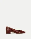 Veronica Beard Cecile Square Toe Pump In Sepia