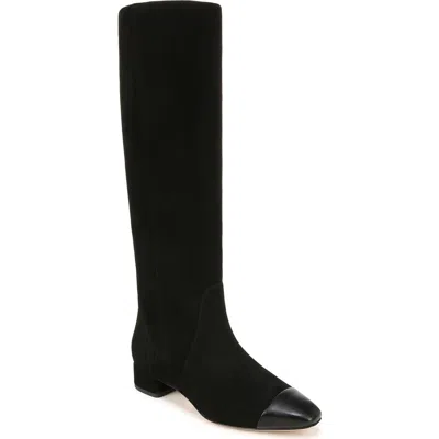 Veronica Beard Cecile Suede Tall Boot In Black