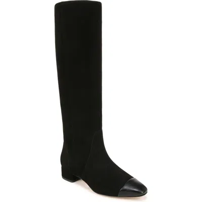 Veronica Beard Cecile Suede Tall Boot In Black