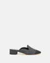 Veronica Beard Cecile Cap Toe Mule In Denim Blue/black