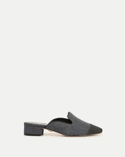 VERONICA BEARD CECILE DENIM CAP-TOE MULE
