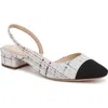 Veronica Beard Cecile Tweed Slingback Ballerina Pumps