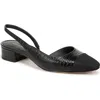 Veronica Beard Cecile Lizard-embossed Slingback Ballerina Flats In Black/black 2