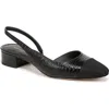 Veronica Beard Cecile Lizard-embossed Slingback Ballerina Flats In Black/black 2