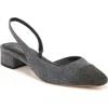 Veronica Beard Cecile Half D'orsay Slingback Pump In Black/indigo Blue