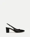 Veronica Beard Cecile Leather Cap-toe Slingback Pump In Black