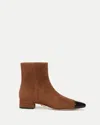 Veronica Beard Cecile Cap Toe Bootie In Cedar/black