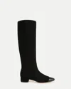 Veronica Beard Cecile Suede Tall Boot In Black