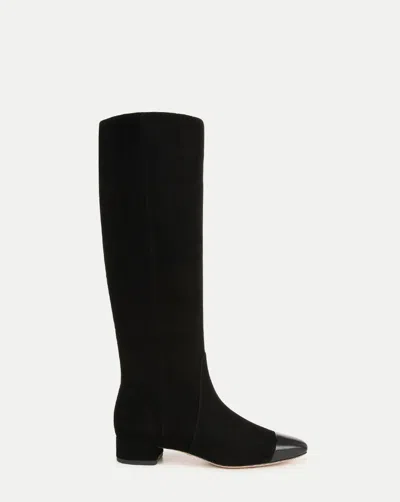 Veronica Beard Cecile Suede Tall Boot In Black