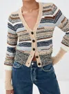Veronica Beard Striped Button-closure Cardigan In Multi
