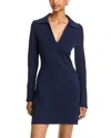 Veronica Beard Celena Knit Mini Dress In Blue