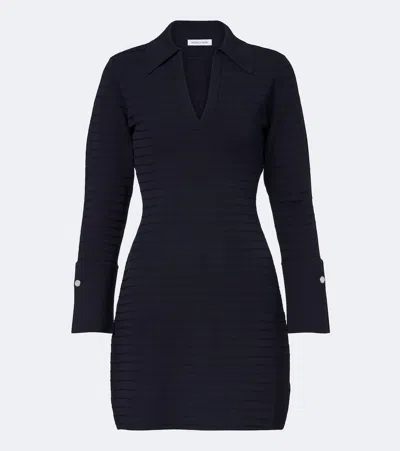 Veronica Beard Celena Knitted Polo Dress In Blue