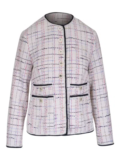 Veronica Beard Celeste Tweed Jacket In Pink