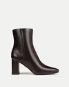 Veronica Beard Cera Leather Ankle Boot In Brown