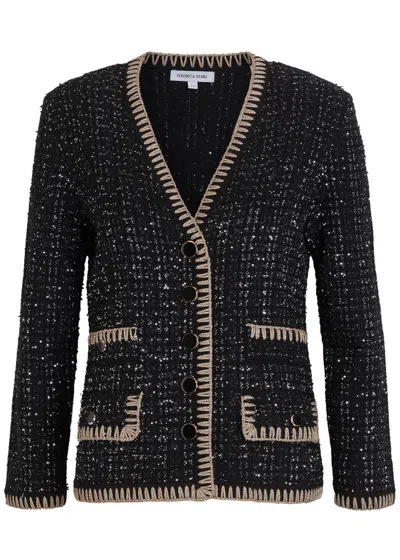 VERONICA BEARD VERONICA BEARD CERANI SEQUIN-EMBELLISHED KNIT JACKET