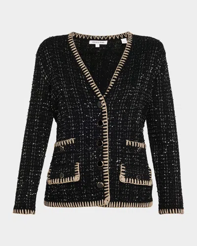 Veronica Beard Ceriani Knit Jacket In Black
