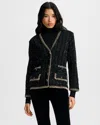 Veronica Beard Ceriani Tweed Jacket In Black