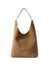 Veronica Beard Jour Suede Shoulder Bag In Brown