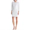 Veronica Beard Channing Jacquard Sheath Dress In White In White