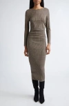 Veronica Beard Char Prince Of Wales Long-sleeve Mini Dress In Gray