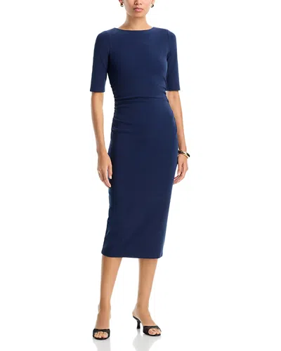 Veronica Beard Charissa Short Sleeve Dress In Blue
