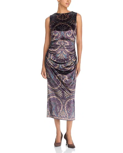 Veronica Beard Charissa Sleeveless Midi Dress In Multi