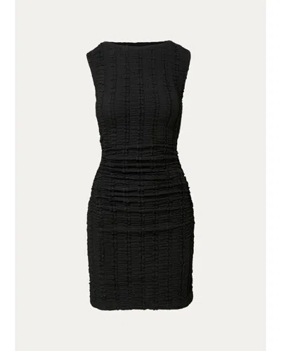 Veronica Beard Charissa Textured Mini Dress In Black