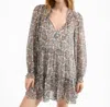 Veronica Beard Charles Printed Silk-blend Mini Dress In Neutral
