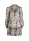 Veronica Beard Charles Printed Silk-blend Mini Dress In Multi