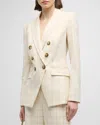 Veronica Beard Charleston Dickey Jacket In Ecru/deep Ochre