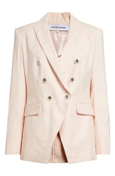 Veronica Beard Charleston Linen Blend Dickey Jacket In Pink Haze