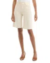 Veronica Beard Charlotte Longline Denim Shorts In White