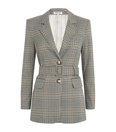 Veronica Beard Check Miller Dickey Jacket In Gold