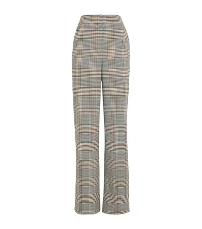 Veronica Beard Check Tonelli Tailored Trousers In Gray