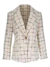 Veronica Beard Checked Blazer In Neutral