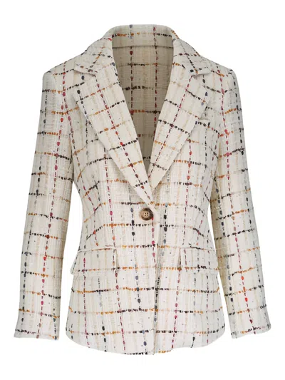 Veronica Beard Checked Blazer In Neutral