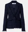Veronica Beard Checked Tweed Blazer In Blue