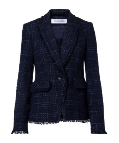 VERONICA BEARD CHECKED TWEED BLAZER