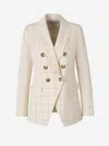 Veronica Beard Double-breasted Blazer In Scottish Check Motif