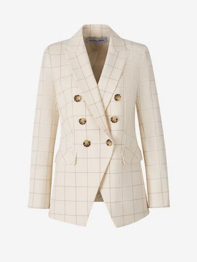 Veronica Beard Double-breasted Blazer In Beige