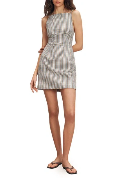 Veronica Beard Chester Check Minidress In Gray