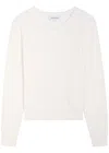 Veronica Beard Cheval Ribbed Wool Jumper In White