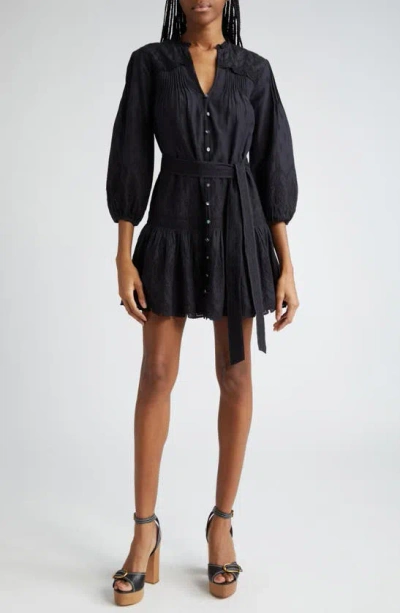 Veronica Beard Chrisjen Cotton Eyelet Dress In Black